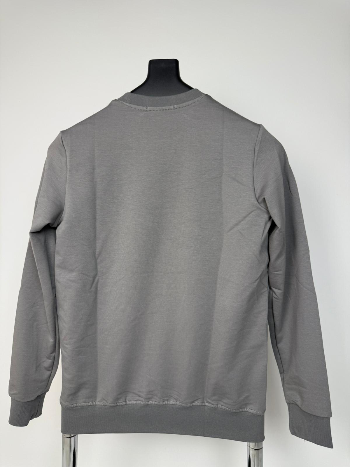 Prada Kol Nakışlı Gri Sweatshirt - Görsel 3