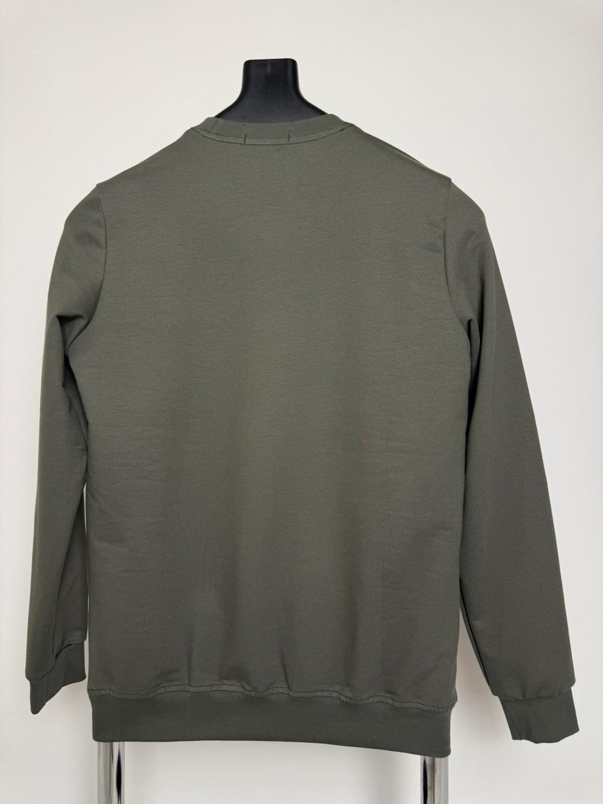 Lacoste Kabartma Baskı Kol Nakışlı Haki Sweatshirt - Görsel 3