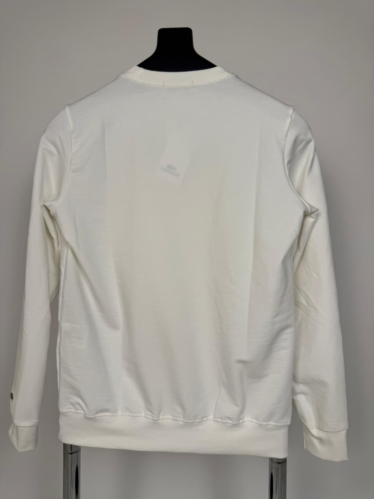 Lacoste Kabartma Baskı Kol Nakışlı Beyaz Sweatshirt - Görsel 3
