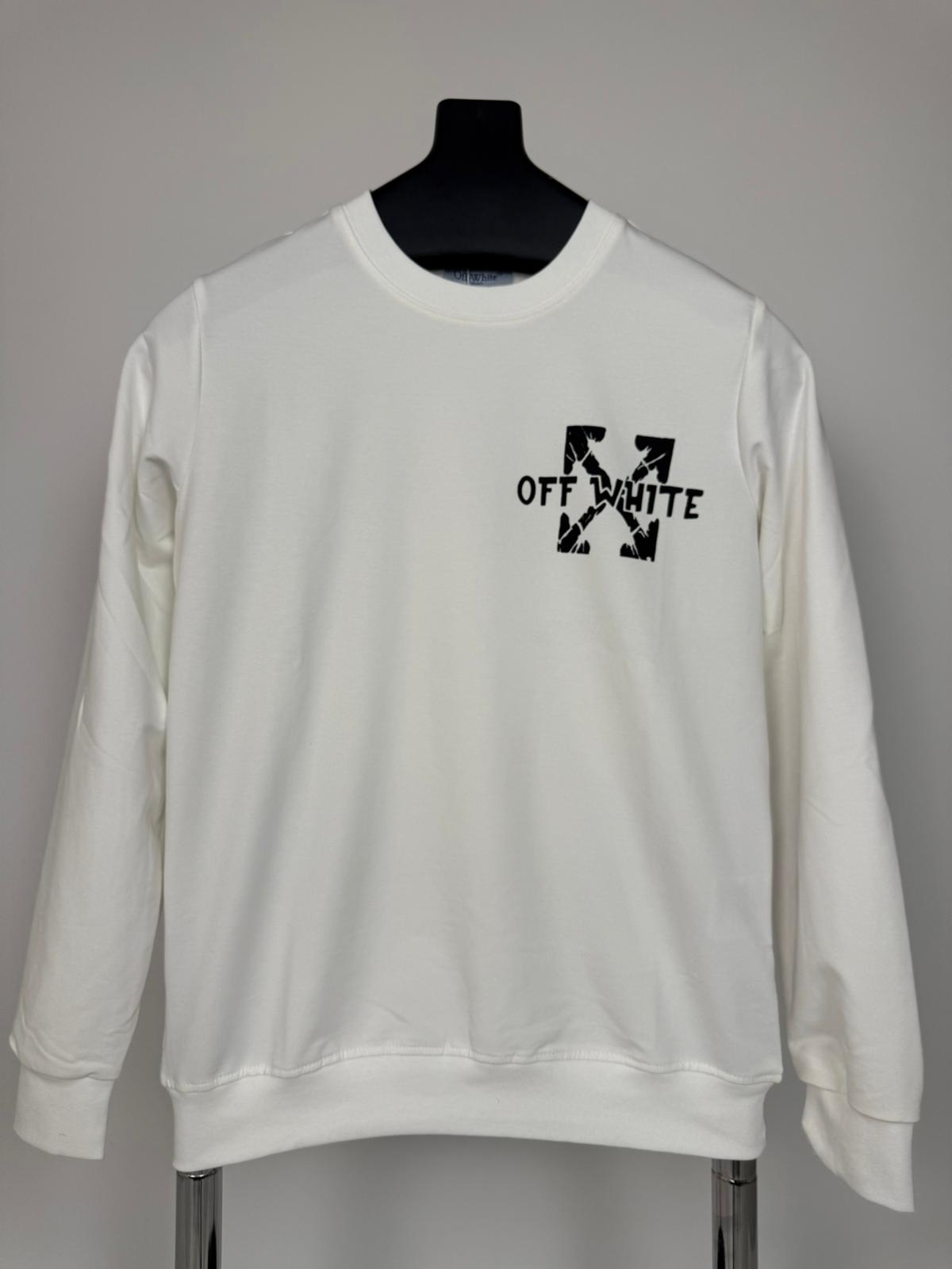 Off-White Simpson Baskılı Beyaz Sweatshirt