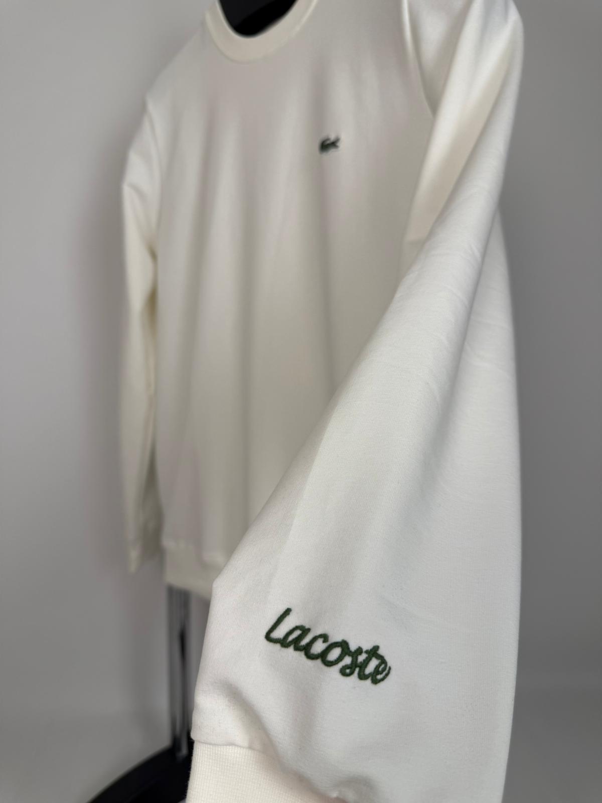 Lacoste Kol Nakış Beyaz Sweatshirt - Görsel 2