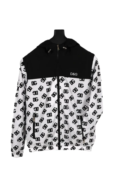 Dolce Gabbana DG Desenli Beyaz Yağmurluk
