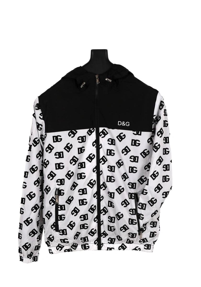 Dolce Gabbana DG Desenli Beyaz Yağmurluk - Görsel 1
