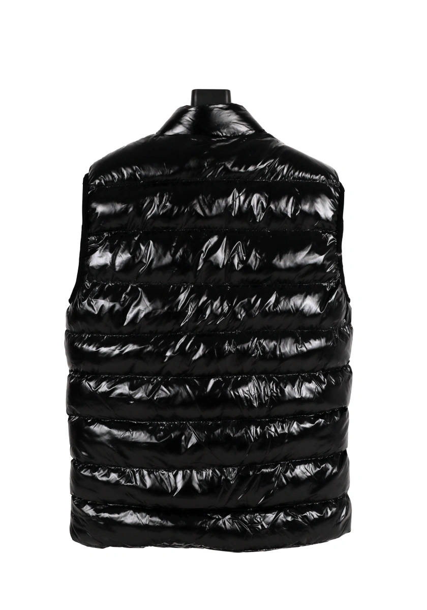 Moncler Siyah Parlak Yelek - Görsel 2
