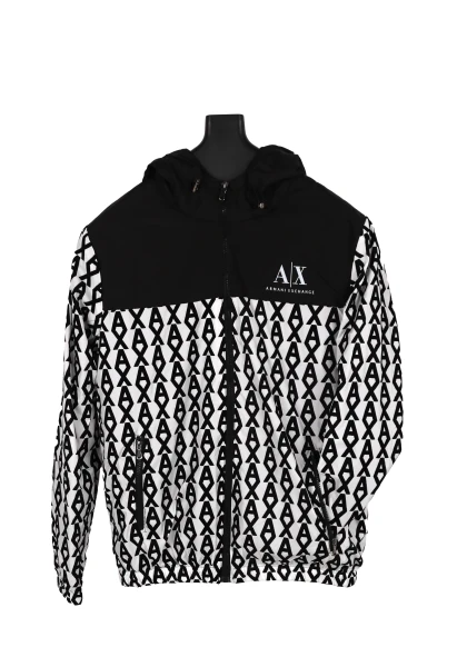 Armani Exchange AX Desenli Beyaz Yağmurluk